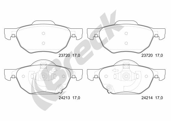 Brake Pad Set, disc brake - 23720 00 701 10 BRECK